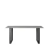 Table à manger 70/70 170x85 cm, Black linoleum-Plywood-Blackn​