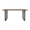 Table à manger 70/70 170x85 cm, Solid smoked oak-Black