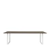 Table à manger 70/70 255x108 cm, Solid smoked oak-White