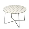 Table à manger 9A, Chêne laqué blanc Ø100 cm
