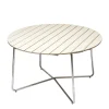 Table à manger 9A, Chêne laqué blanc - ø120 cm