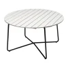 Table à manger 9A, Chêne laqué blanc-noir, Ø120 cm