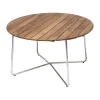 Table à manger 9A, Teck-structure en acier avec galvanisation à chaud Ø120 cm
