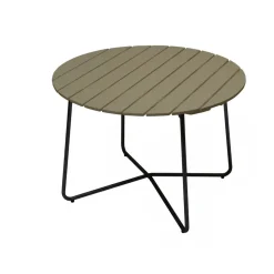 Table à manger 9A, Vert clair chêne-noir, Ø100 cm