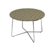 Table à manger 9A, Vert clair chêne-stand galvanisé à chaud Ø100 cm