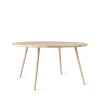 Table à manger Accent ronde, chêne pigmenté blanc laqué mat, ø140 cmn