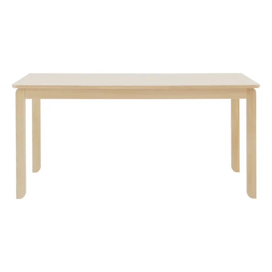 Table à manger Alfred 90x160 cm, Chêne pigmenté blanc