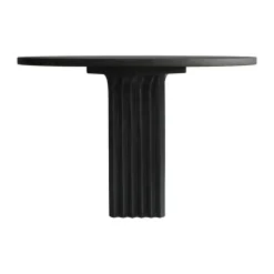 Table à manger Arc Ø120 cm, Coffee black oak