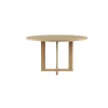 Table à manger Arv Ø130 cm, Chêne blanchi pigmenté, finition mate laquée