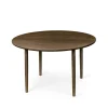 Table à manger Arv Ø120 cm, Chêne huilé fumé
