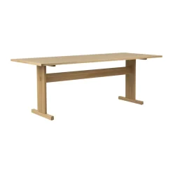 Table à manger Arv 200x85 cm, Chêne blanchi pigmenté, finition mate laquée