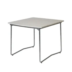 Table à manger B31, Chêne blanc laqué-structure en acier avec galvanisation à chaud