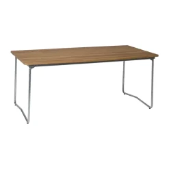 Table à manger B31, Teck-structure en acier avec galvanisation à chaud