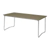 Table à manger B31, Vert clair chêne-acier galvanisé