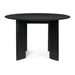 Table à manger Bevel Ø117 cm, Chêne huilé noir