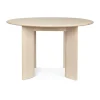 Table à manger Bevel Ø117 cm, Hêtre blanchi à l'huile
