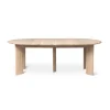 Table à manger Bevel Extendable, Chêne blanchi à l’huile, inclut 2 rallonge