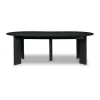 Table à manger Bevel Extendable, Hêtre huilé noir, inclut 2 rallonge