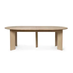 Table à manger Bevel Extendable, Hêtre blanchi à l’huile, inclut 2 rallonges