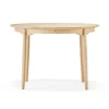 Table à manger Carl bouleau, Huilé naturel, 1 rallonge