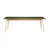 Table à manger C35C 95x220 cm, Linoléum olive – chêne naturel, vernis à base d’eau