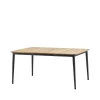 Table à manger Core teak 160x100x74 cm, Pied Lava grey
