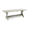 Table à manger Crate Dining Table 230x89,5 cm pin laqué, London fog