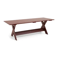 Table à manger Crate Dining Table 230x89,5 cm pin laqué, Iron red