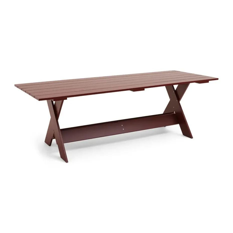 Table à manger Crate Dining Table 230x89,5 cm pin laqué, Iron red