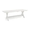 Table à manger Crate Dining Table 230x89,5 cm pin laqué, White
