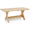 Table à manger Crate Dining Table 180x89,5 cm pin laqué, Transparent
