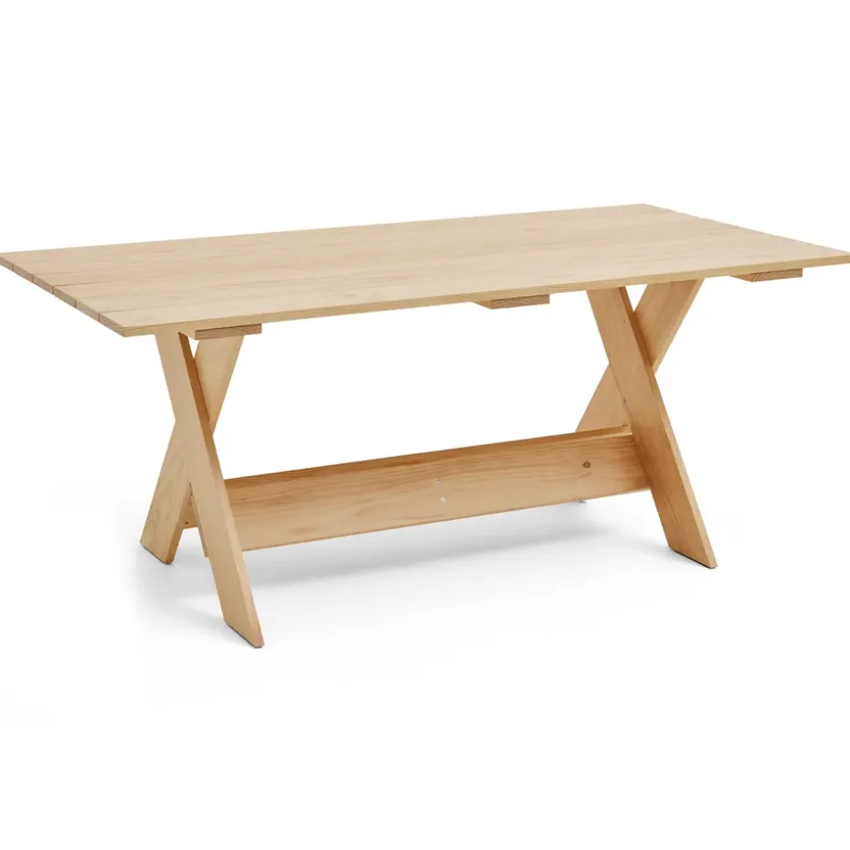 Table à manger Crate Dining Table 180x89,5 cm pin laqué, Transparent