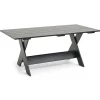 Table à manger Crate Dining Table 180x89,5 cm pin laqué, Black