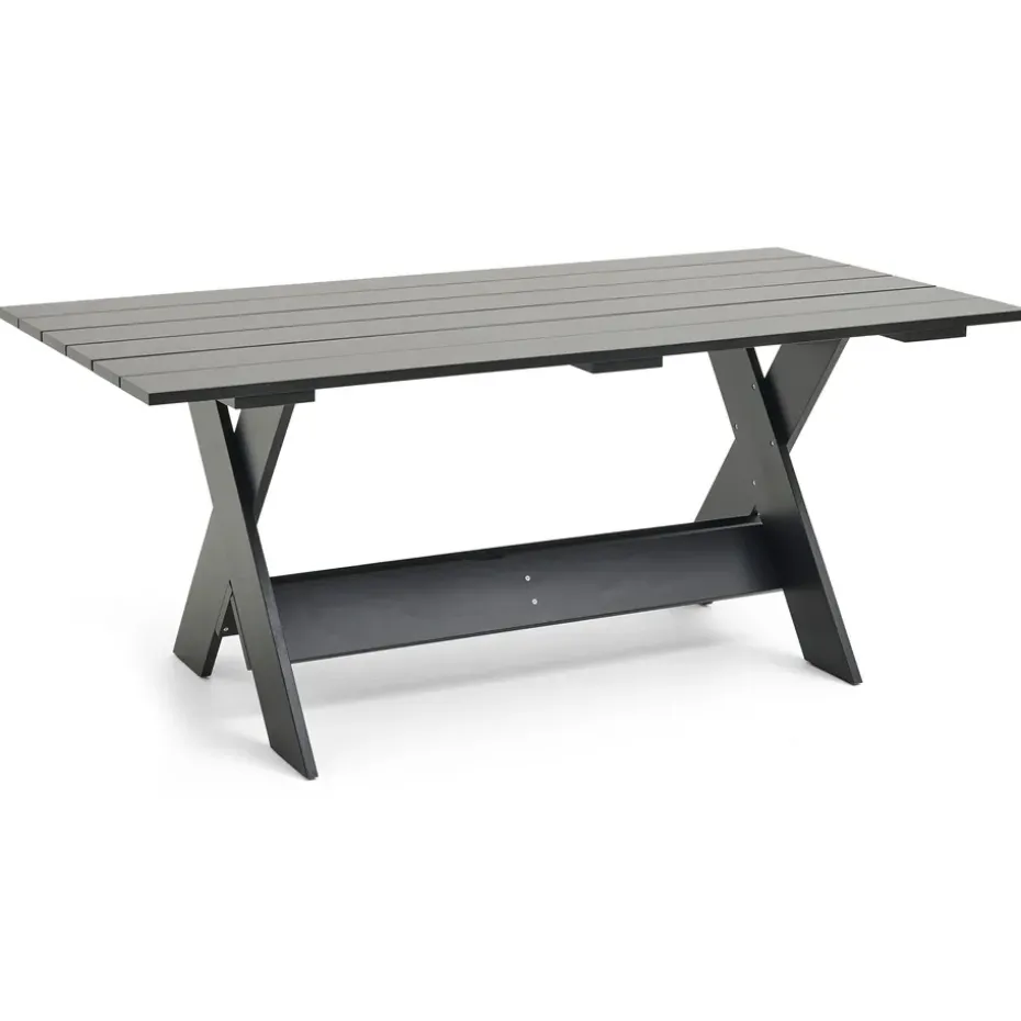 Table à manger Crate Dining Table 180x89,5 cm pin laqué, Black