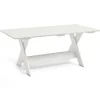 Table à manger Crate Dining Table 180x89,5 cm pin laqué, White