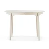 Table à manger divisible Carl Ø115 cm, Bouleau huilé blanc