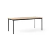 Table à manger Drip HW116 83x193 cm, Black frame-clear lacq. oak