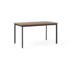 Table à manger Drip HW115 83x143 cm, Black frame-clear lacq. walnut