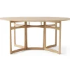 Table à manger Drop Leaf HM6, Chêne huilé blanc