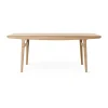 Table à manger Evermore avec 2 rallonges de 45 cm chacune, Natural oak, 190 cm