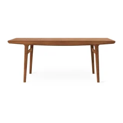 Table à manger Evermore avec 2 rallonges de 45 cm chacune, Teak oiled oak, 190 cm