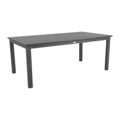 Table à manger extensible Lomma, Anthracite 194-312 cm