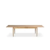 Table à manger Höllviken, Chêne blanchi mat laqué, 2 rallonges, chêne Ø50 cm