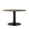 Table à manger In Between SK12, chêne huilé fumé, structure en métal noir mat