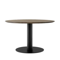 Table à manger In Between SK12, chêne huilé fumé, structure en métal noir mat