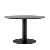 Table à manger In Between SK12, chêne laqué noir, structure en métal noir mat