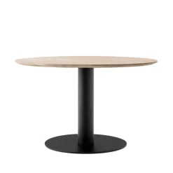 Table à manger In Between SK12, chêne huilé, structure en métal noir mat