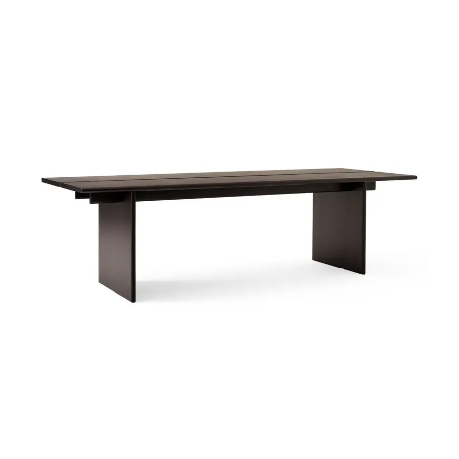 Table à manger Ita OS2 avec gestion des câbles 95x260 cm, Dark stained oak