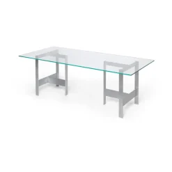 Table à manger Lager 90x200 cm, Glass-aluminium