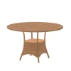 Table à manger Lansing Ø120 cm, Teak-weave nature
